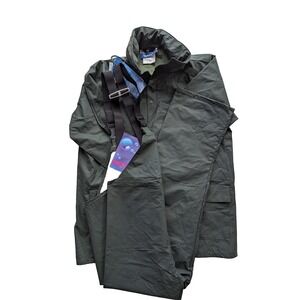 Sioen Waterproof Set of 2 Man M Flexothane Rainsuit Dortmund Jacket & Bib Khaki